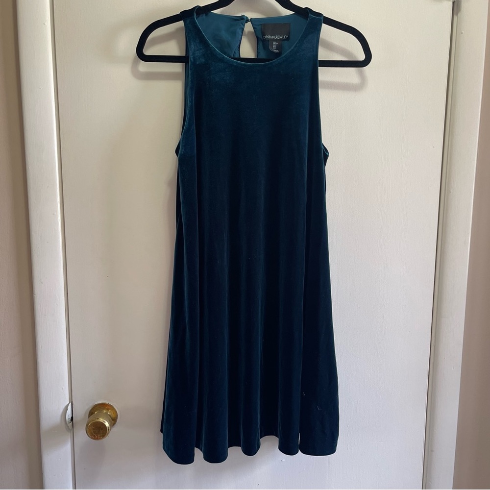 Cynthia Rowley green velvet dress